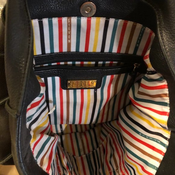 Steve Madden Black Leather Tote - Picture 3 of 3